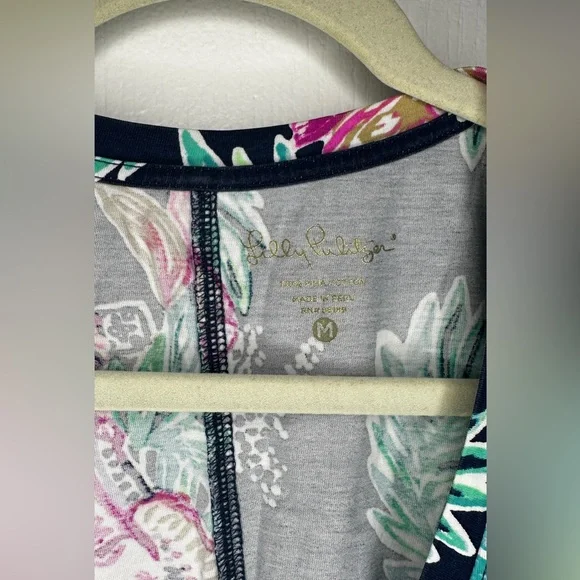 Lilly Pulitzer Raylee Sleeveless Dress Inky Navy Peanut Gallery Print, Size M - Picture 5 of 5